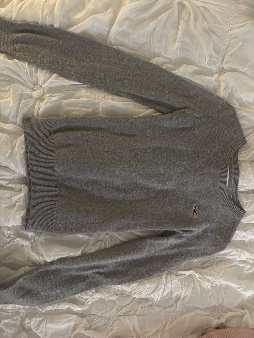 Hollister Heather Gray Crewneck Sweater